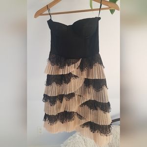 Lace and tulle strapless bustier perfect new year's eve dress
